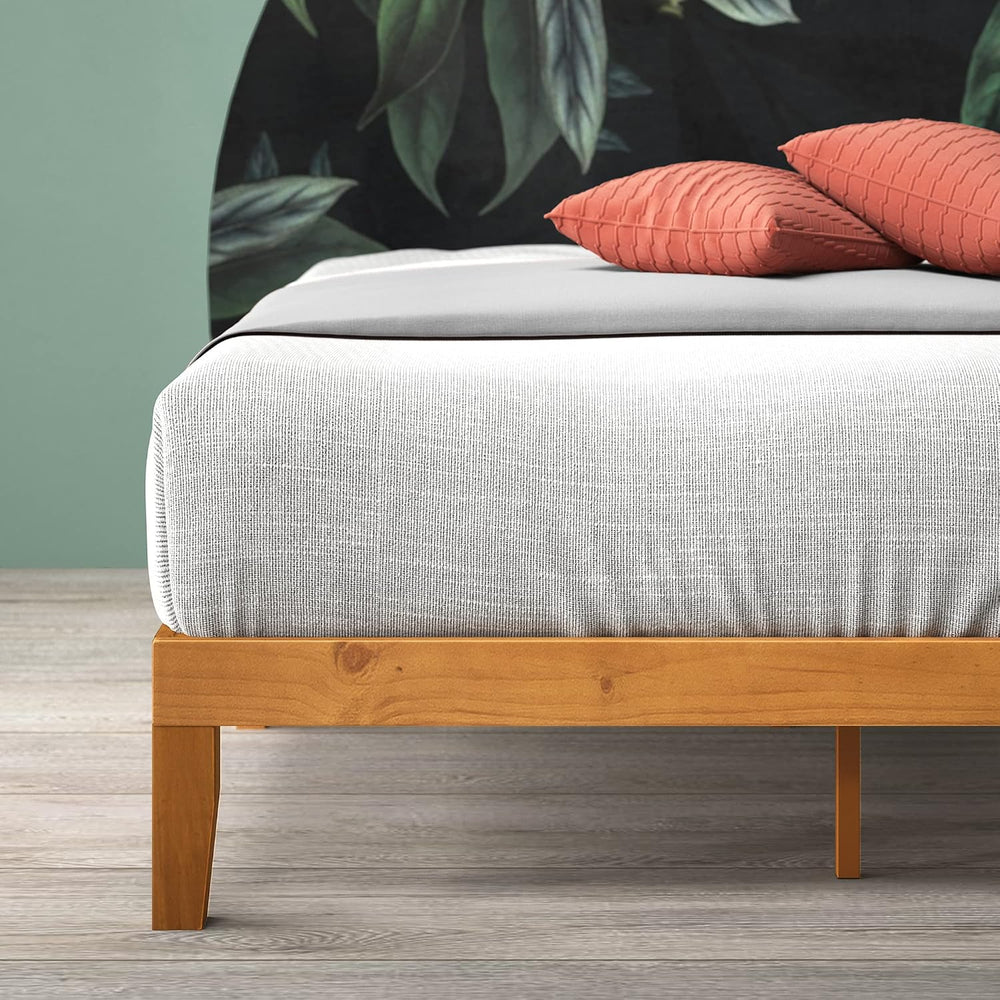 Zinus Alexia Wood Platform Bed Frame, Solid Wood Foundation, No Box Spring Ne...