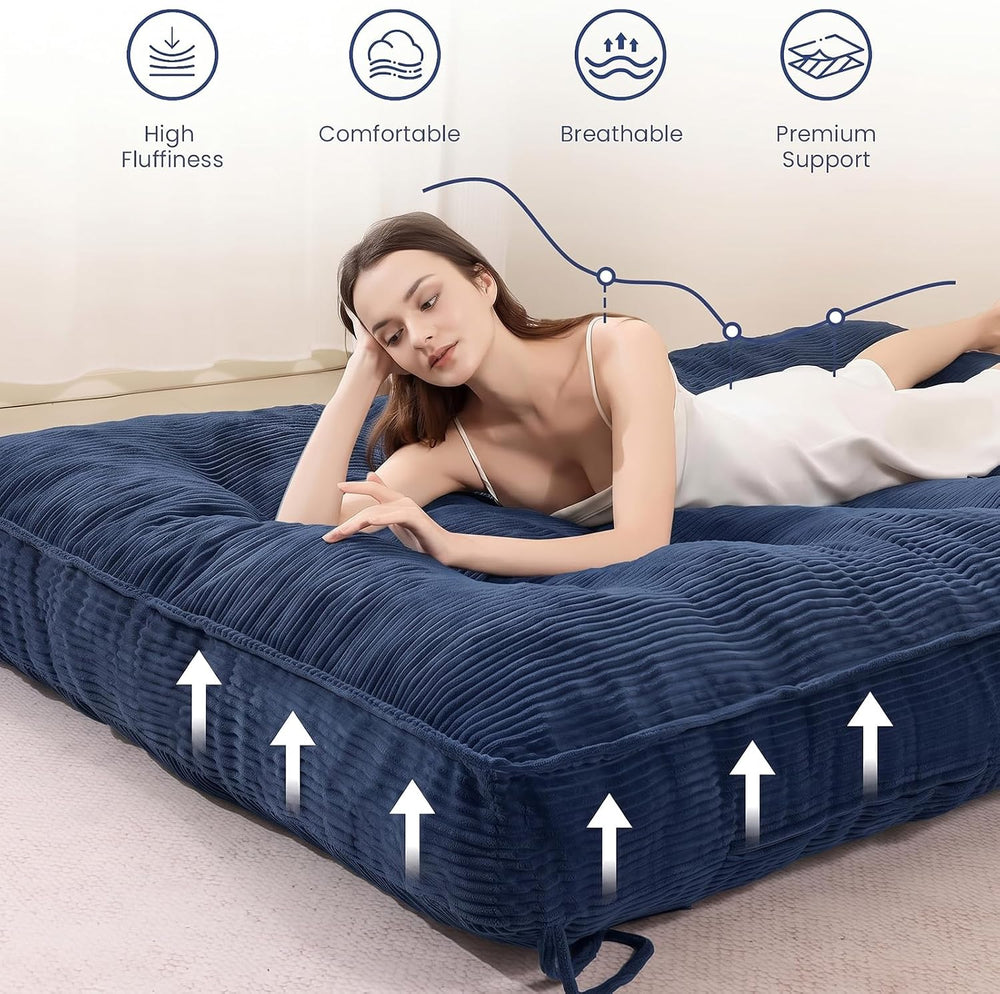 JUIKURY 8" Futon Mattress Queen Size, Thick Futons Sofa Couch Bed Sleepe...