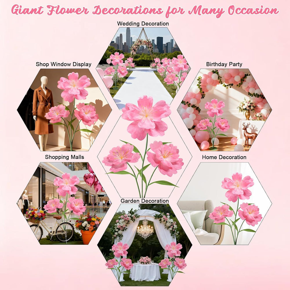 Giant Artificial Paper Flowers for Decoration, Big Fake Flowers