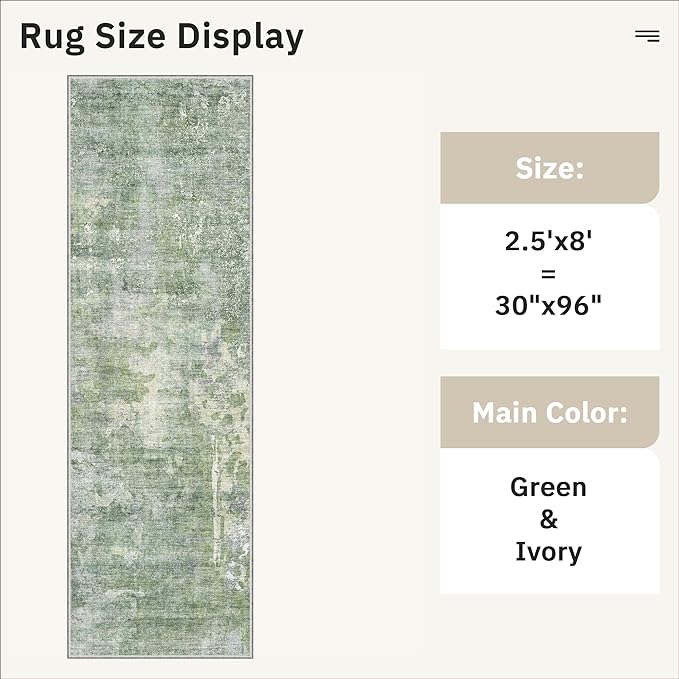 Soalmost Washable Runner Rug