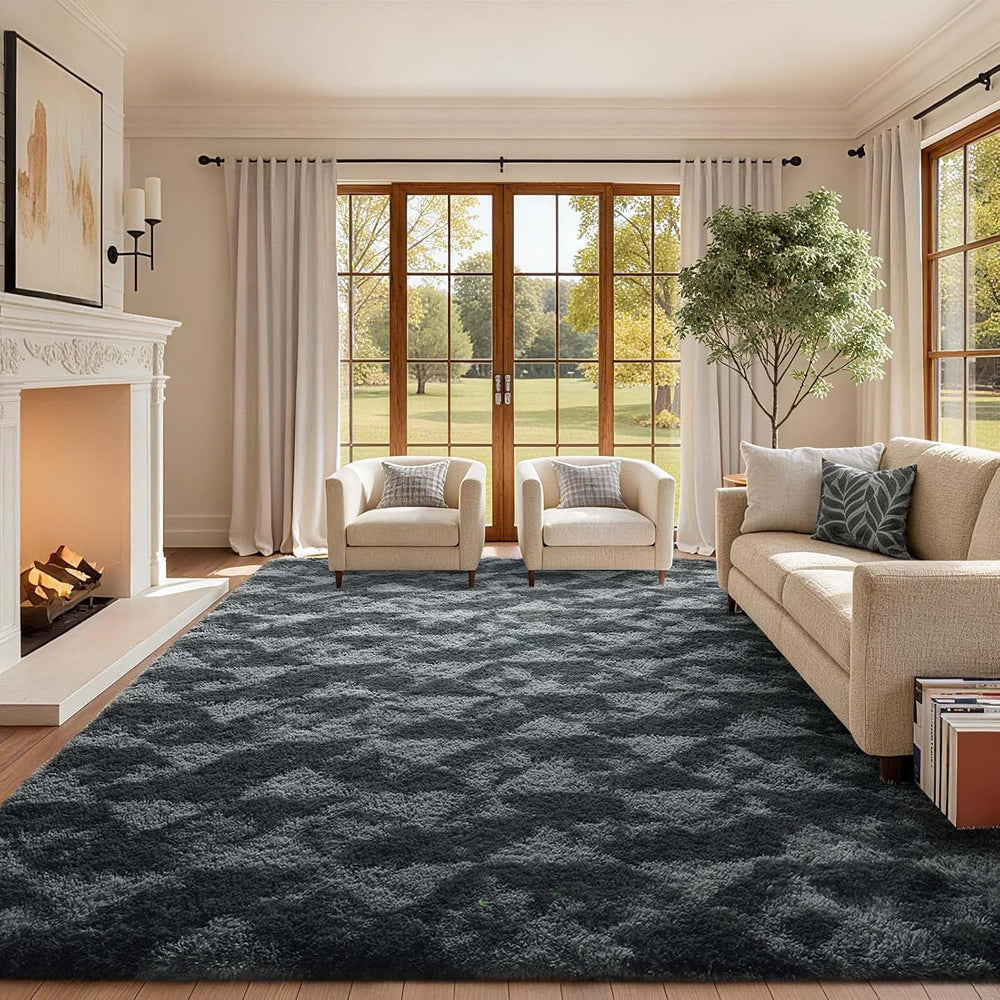 8x10 Ft Extra Large Shag Rugs for Bedroom Living Room for Men Boys, Tie Dyed