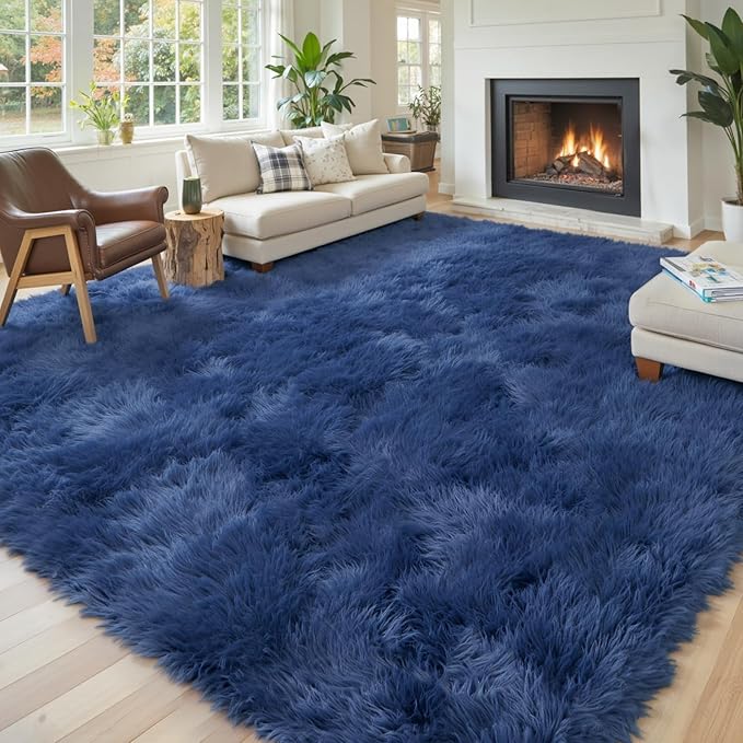 Rugs for Living Room 6x9, Alfombras para Salas Shag Large Plush Soft Area Rug