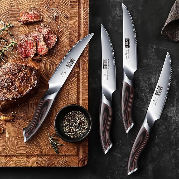 HOSHANHO Steak Knives Set of 6