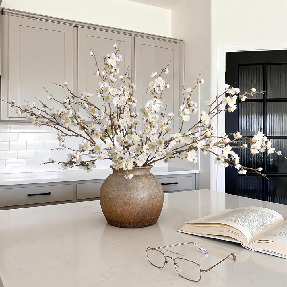 florisso 6 PCS Artificial Cherry Blossom Branches Spring Indoor Decoration, F...