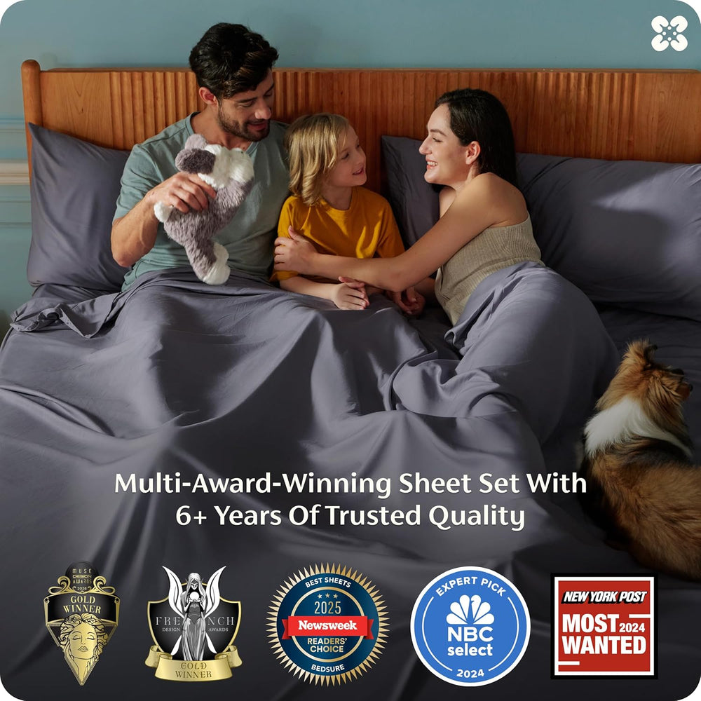 Bedsure Queen Sheet Set, Cooling Sheets for Queen Size Bed Set, Rayon Derived...