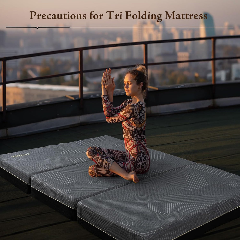GEMBED Tri Folding Mattress Full Size - 6 Inch Foldable Floor Sofa Bed