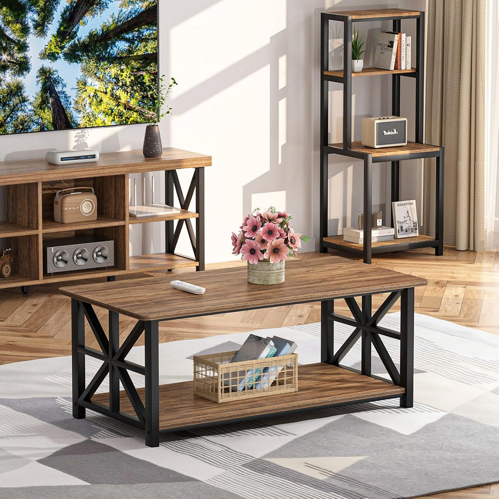 GreenForest Round Corners Coffee Table for Living Room