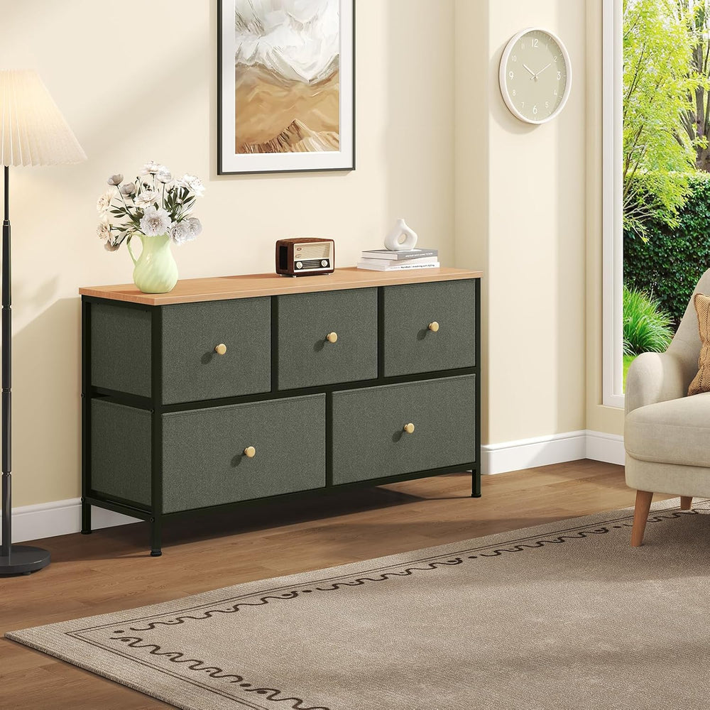 5-Drawer Fabric Dresser for Bedroom, Storage Organizer for Closet