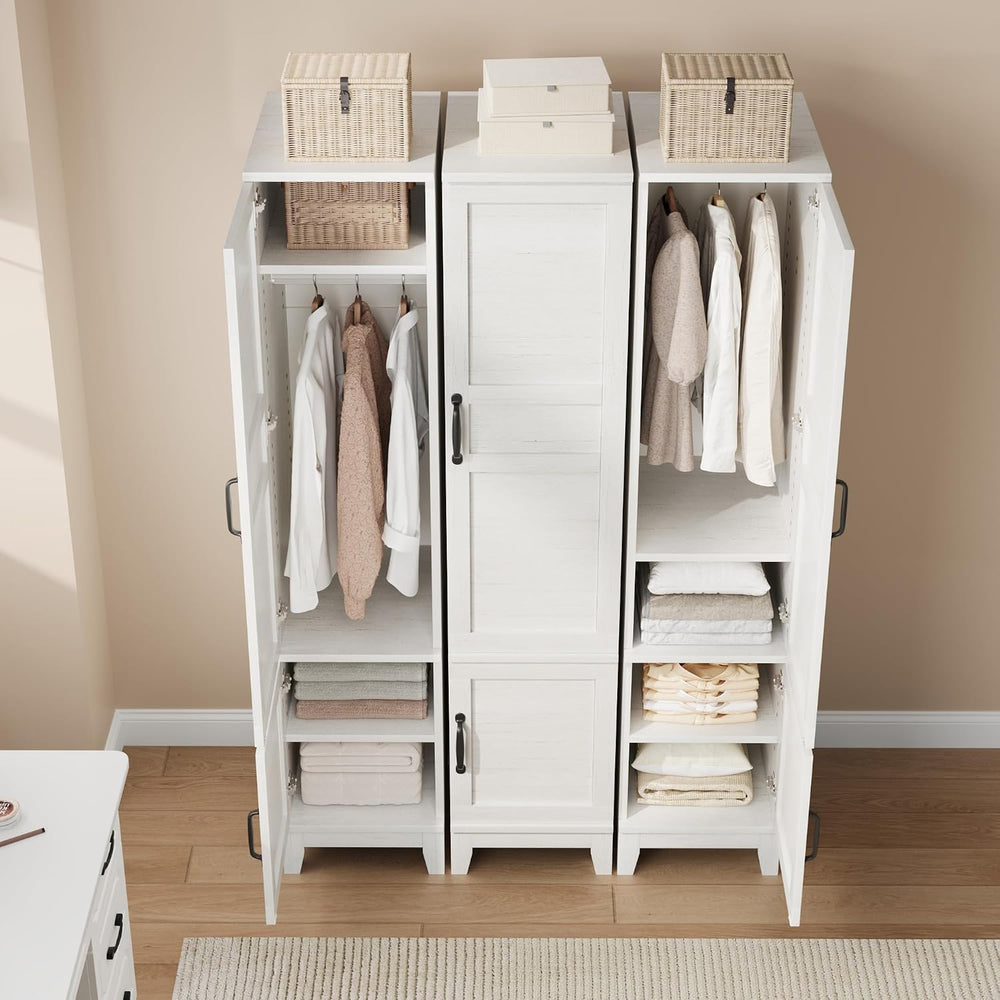 GarveeHome Armoire Wardrobe Closet with 2 Doors,72 in Wooden Wardrobe Cabinet...