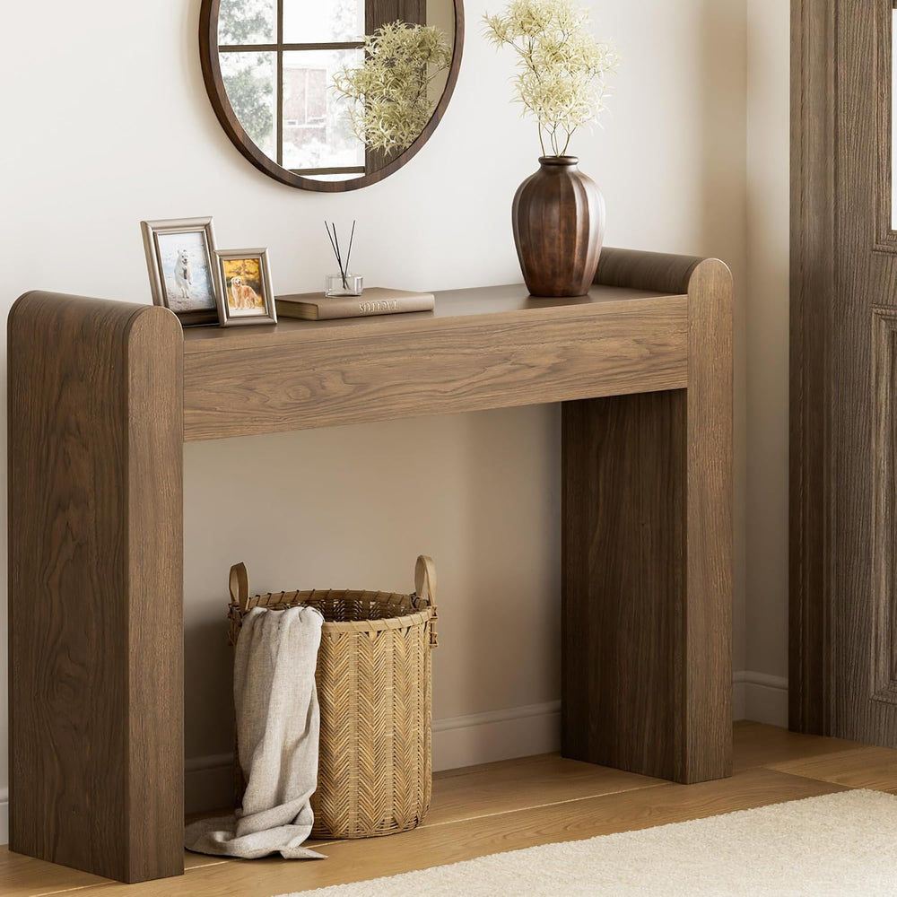 Lulive Arc Entryway Table, 47 Inch Curved Console Table for Hallway | Rounded...