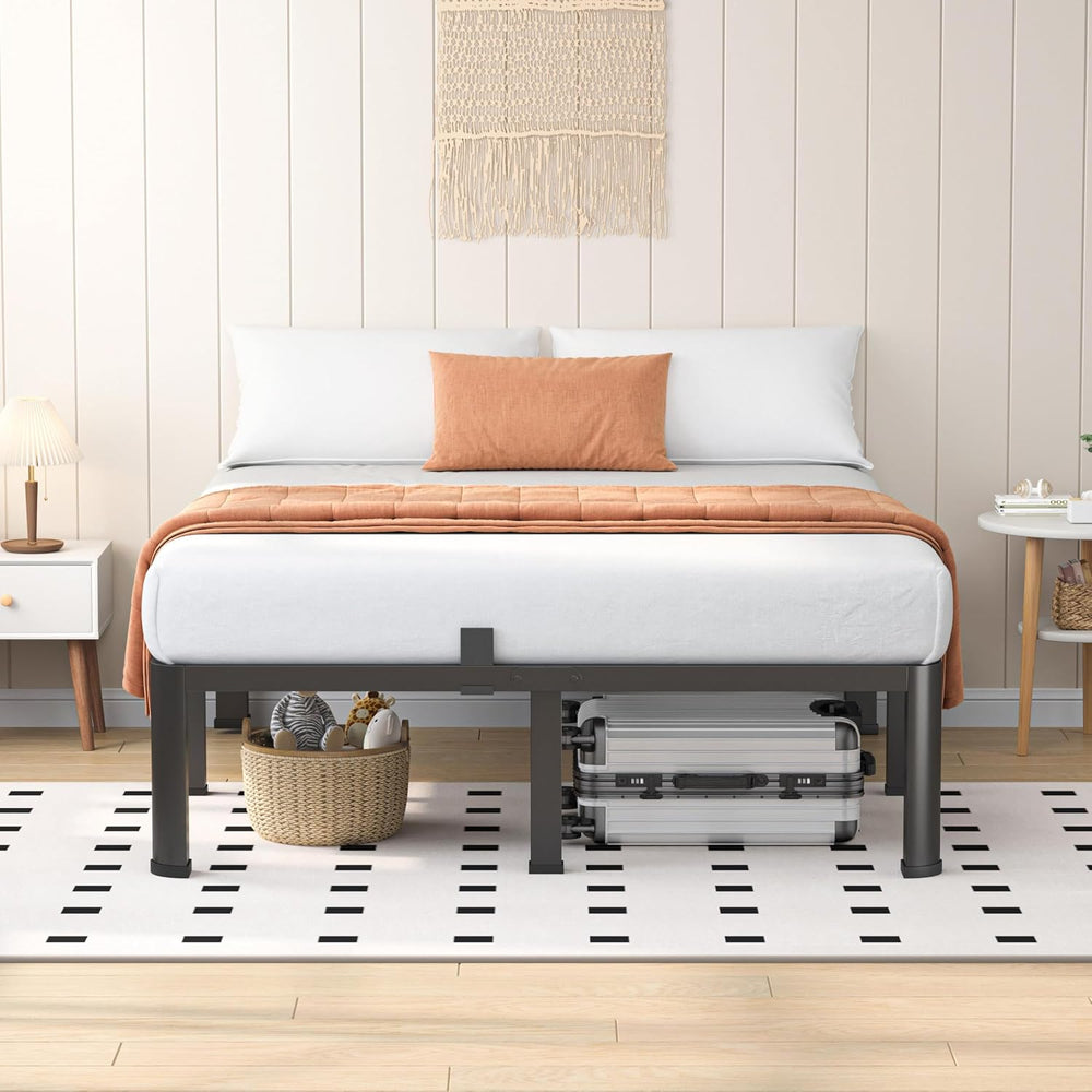 VIPSHOW 14 Inch Full Heavy Duty 3500lbs Bed Frame with Round-Corner