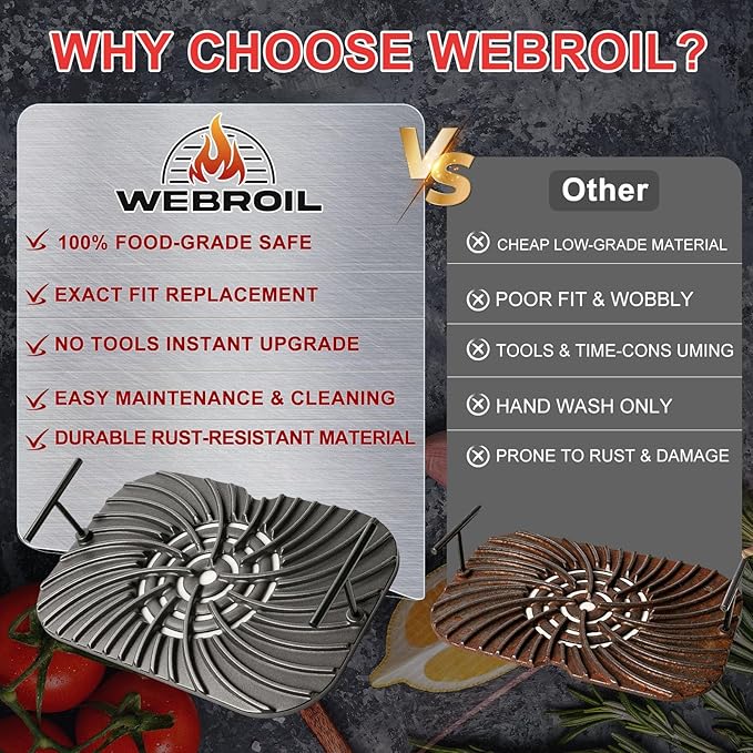 Grill Grate for Ninja Foodi FG551 Grill Accessories, Cast Iron Griddle Plate