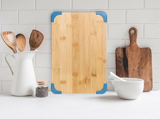 COOK WITH COLOR Non-Slip Cutting Board Set – Kitchen Essentials with Easy Grip