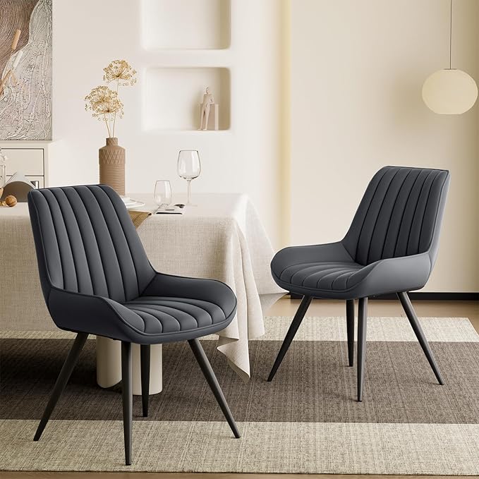 Modern Dining Chairs Set of 8,Upholstered Dining Room Chairs with Thick Cushi...