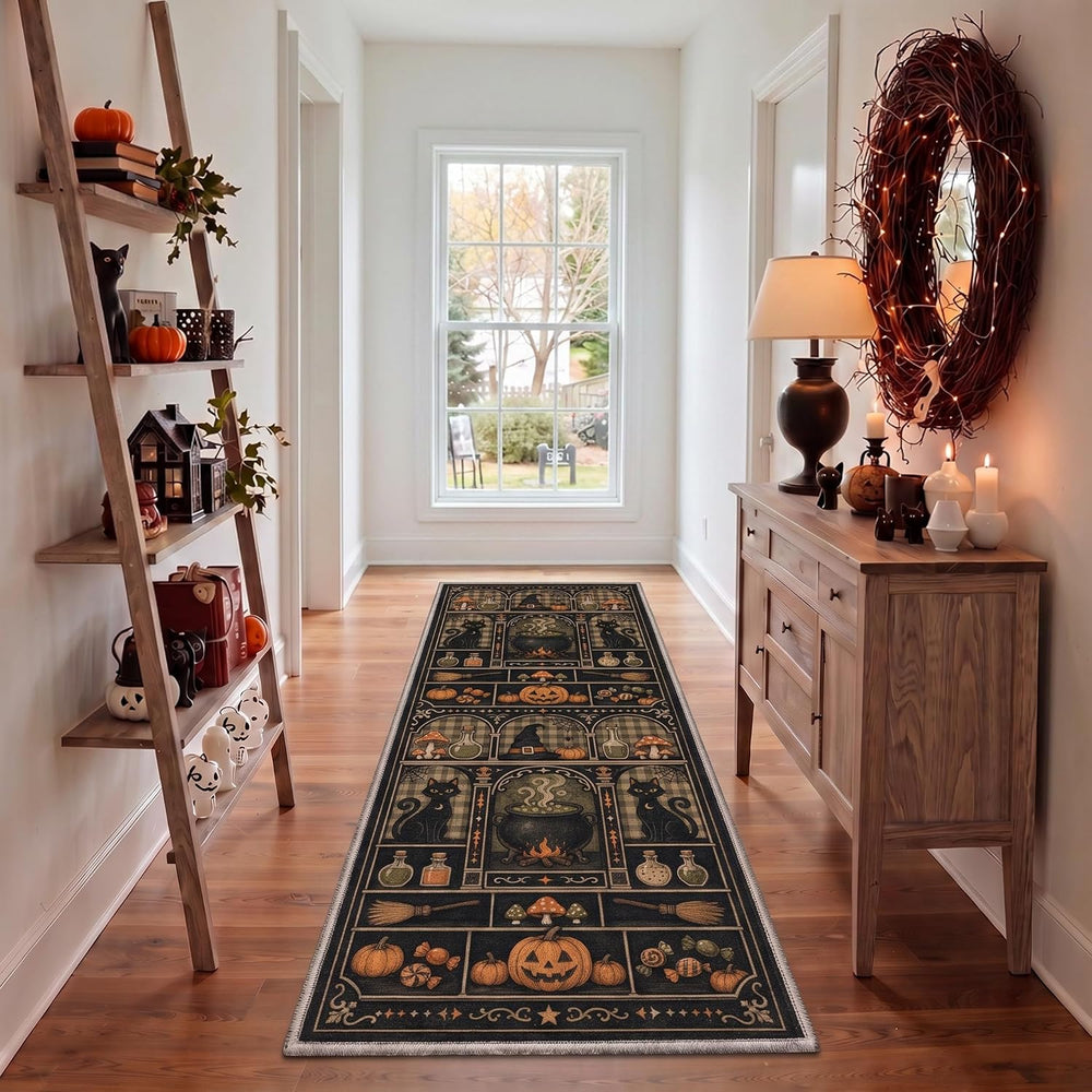 Bavni 2X6 Inch Halloween Witch Cabinet Runner Rug for Kitchen