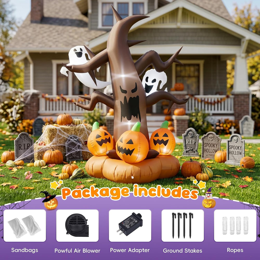 8ft Halloween Horror Tree Inflatable Decoration Outdoor