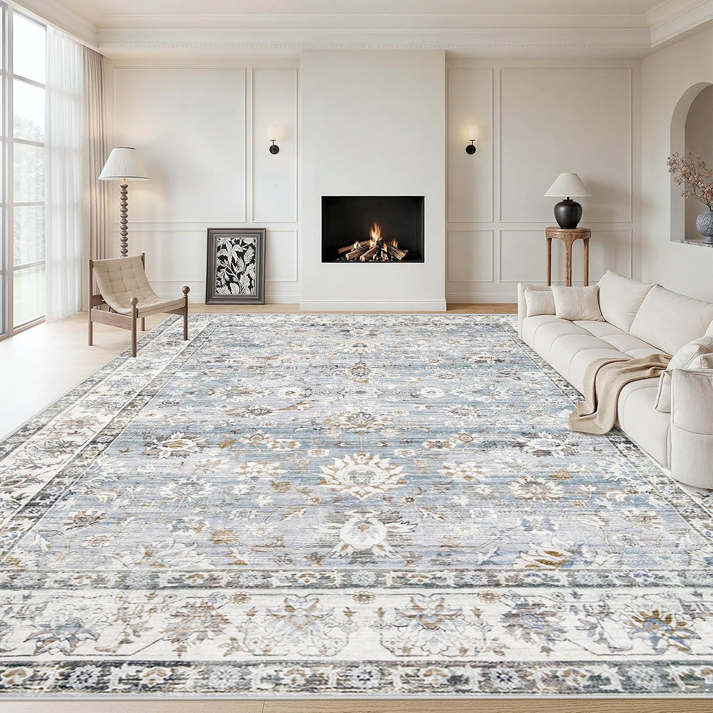 XLUEZ Area Rug 9x12 Living Room Rug, Machine Washable Vintage Distressed Boho...