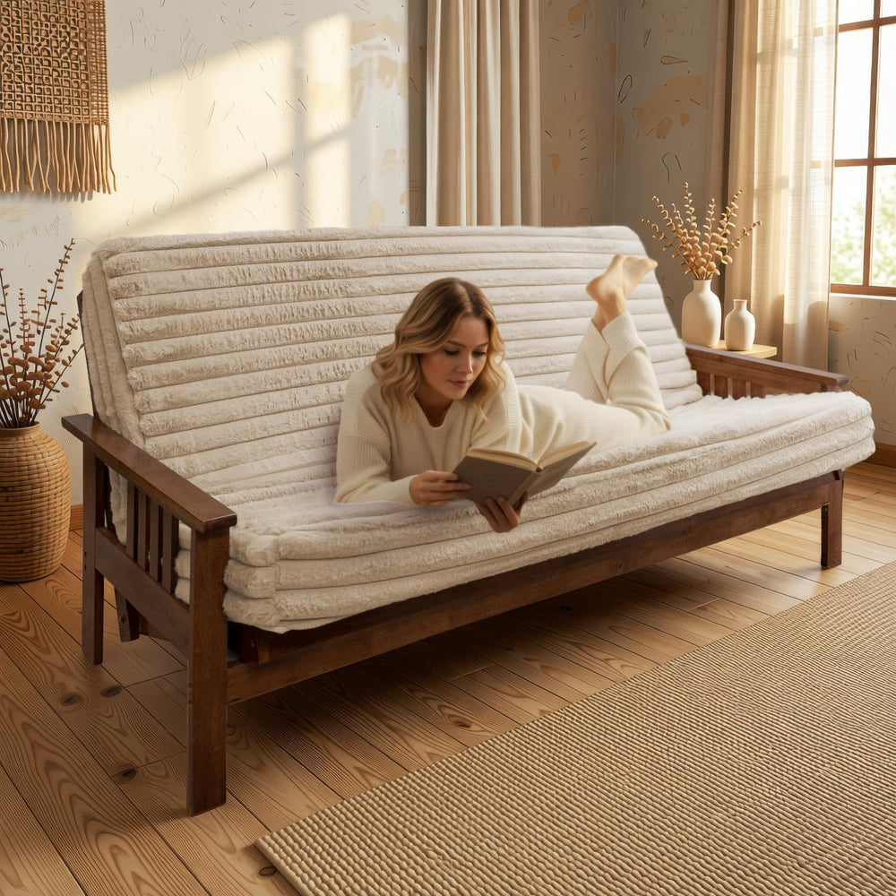 Memory Foam Futon Mattress, Foldout Couch Futon Mattress - 6x54x74 (Beige) - ...