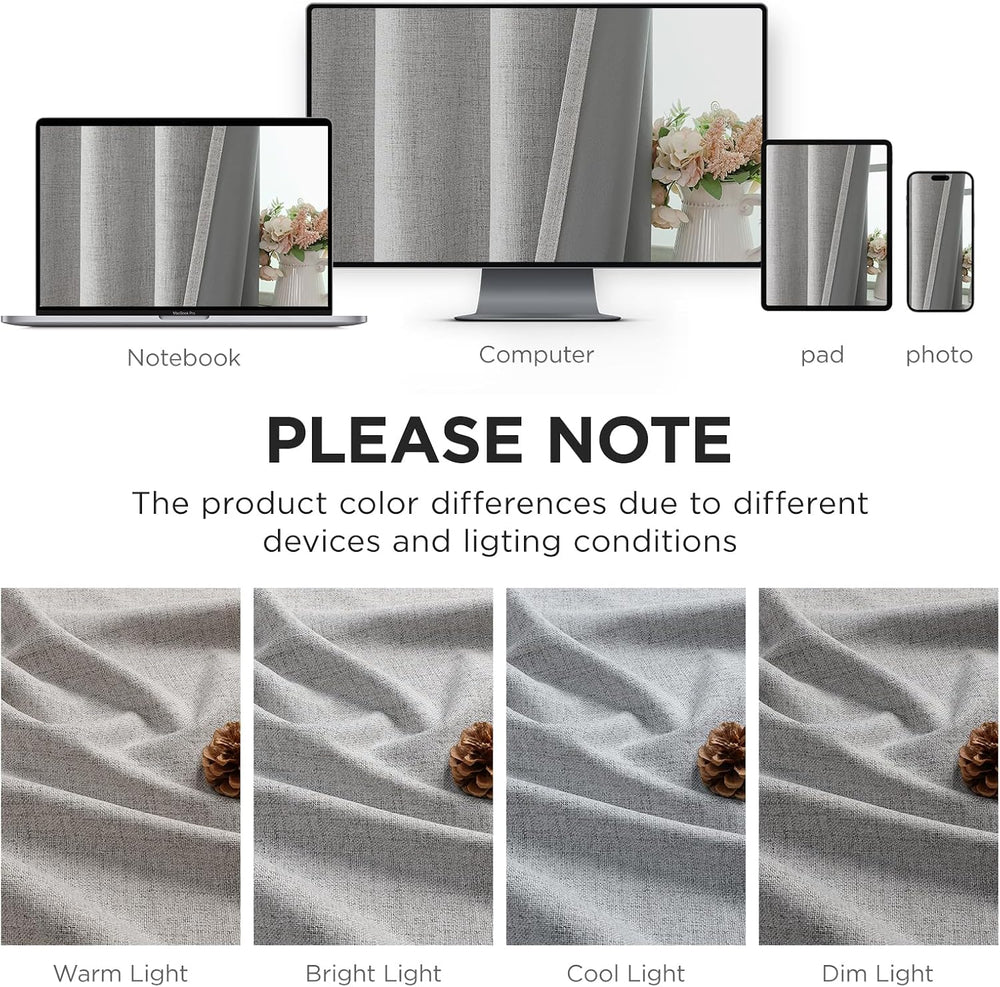 Joydeco Blackout Curtains 96 Inches Long, Light Blocking Curtains for Bedroom...