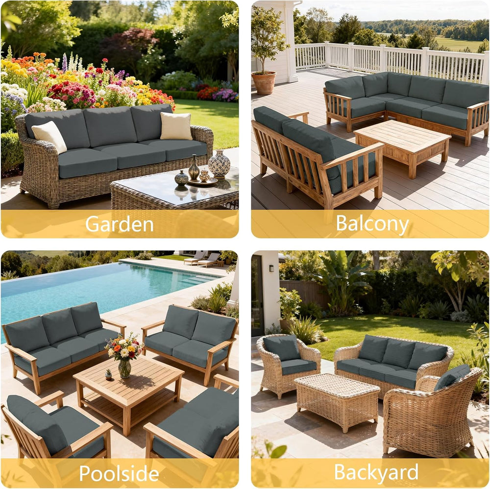 Outdoor Cushion Covers Only, 20-27 inch Universal Fit