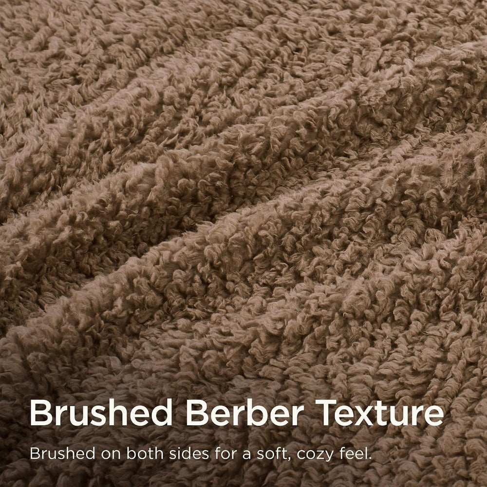 Woolrich Burlington Berber Blanket Super Soft, Cozy Lightweight Cover with Lu...