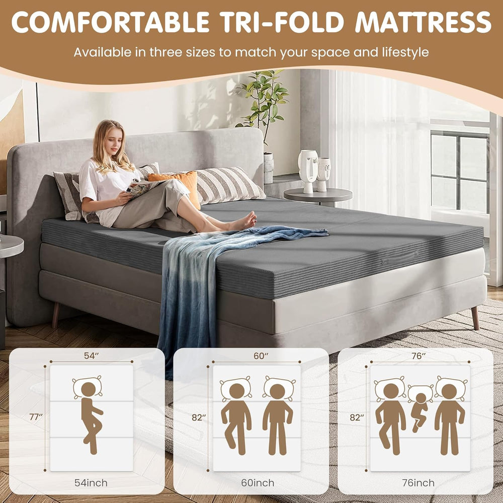 Convertible Sofa Bed,5-in-1 Tri-Fold Boneless Couch with Removable Armrests &...