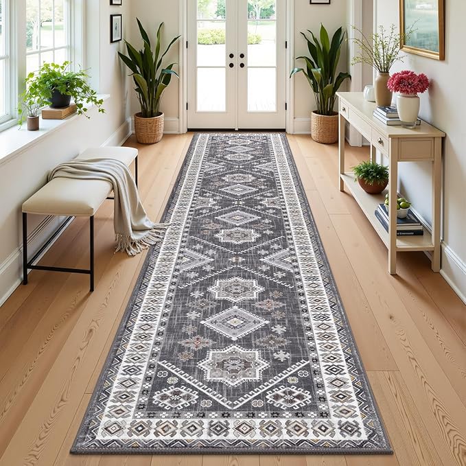 HEBE Washable Kitchen Rugs Runner 2'x 10', Non Slip Hallway Runner Rug