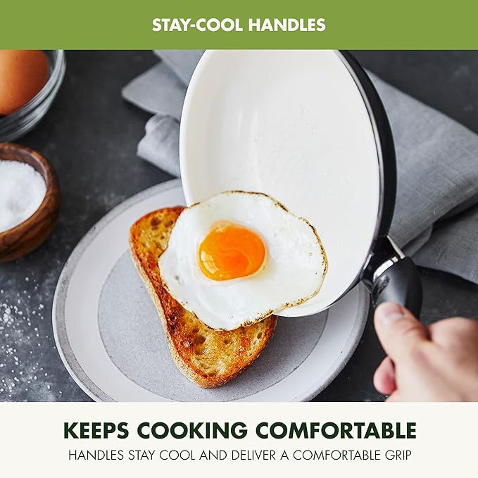 GreenPan Rio 11" Square Griddle Pan, Ceramic Nonstick Cookware, PFOA and