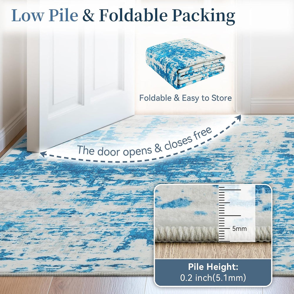 Warmstar 8ร10 Area Rug for Living Room,Washable Abstract Area Rug Non-Slip TP...