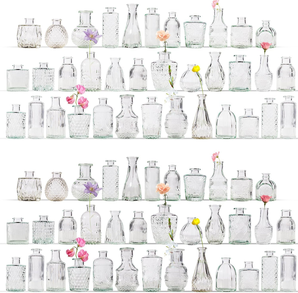 72 Pcs Bud Vase Set, Vases for Centerpieces, Cute Glass Bud Vases in Bulk, Sm...