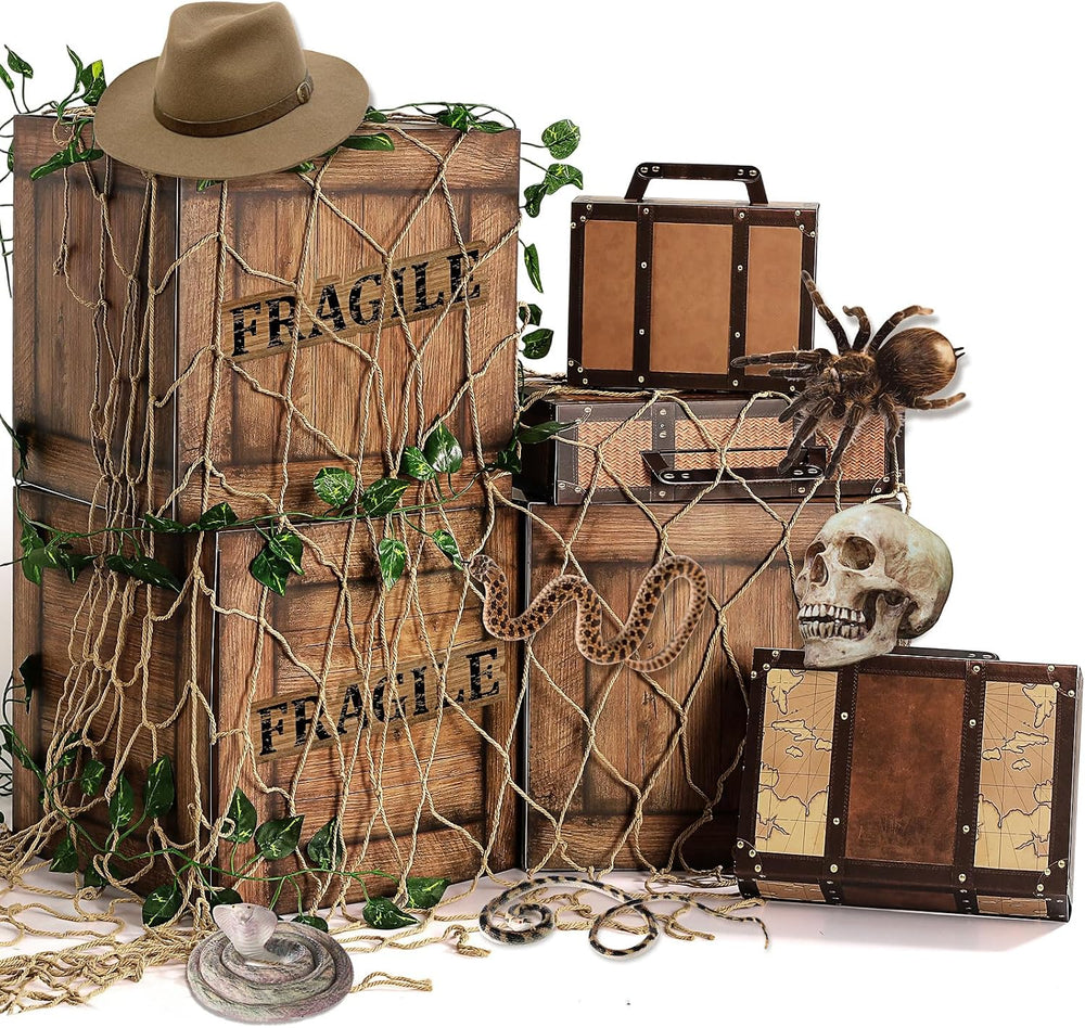 15 Pcs Halloween Pirate Party Decoration Chest Box Prop Treasure