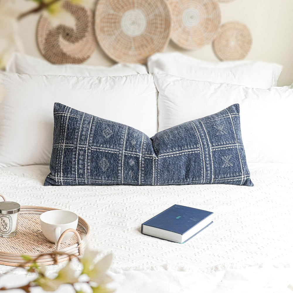 BlissBlush Decorative Lumbar Pillow Cover 14x36, Long Decorative Throw Pillow...
