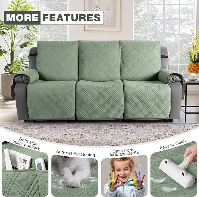 TAOCOCO 100% Waterproof Recliner Sofa Cover, Non Slip Split Couch Covers