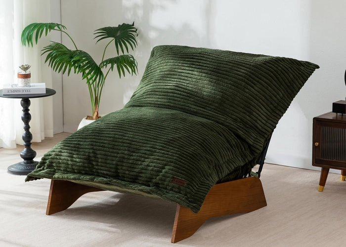 MAXYOYO Adjustable Living Room Chair, 3-Position Bean Bag Chair with Frame