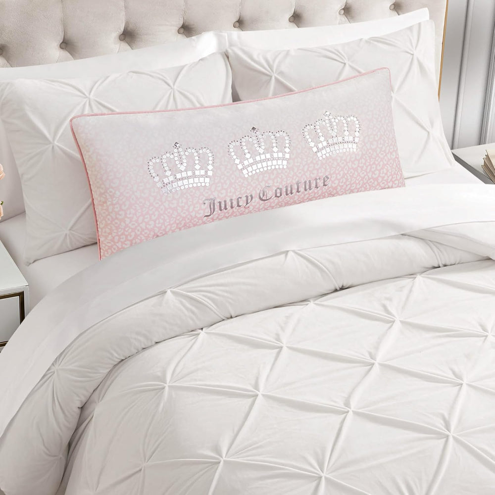 Juicy Couture Royal Crowns 16" x 36" Decorative Pillow, Light Pink ...