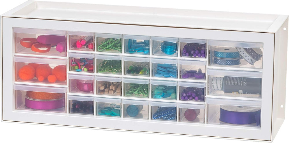 IRIS USA Plastic Storage Drawers, Made in USA, 26-Drawer Organizer Cabinet