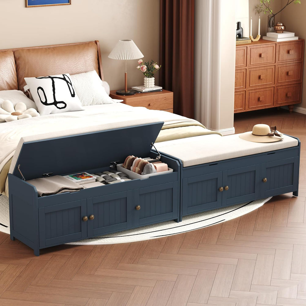 HOMEFORT 41.3" Shoe Bench with Lift Top Storage, Entryway Bench with Cus...