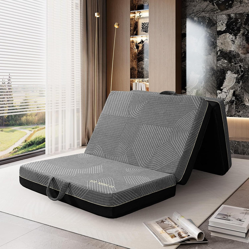 GEMBED Tri Folding Mattress Full Size - 6 Inch Foldable Floor Sofa Bed