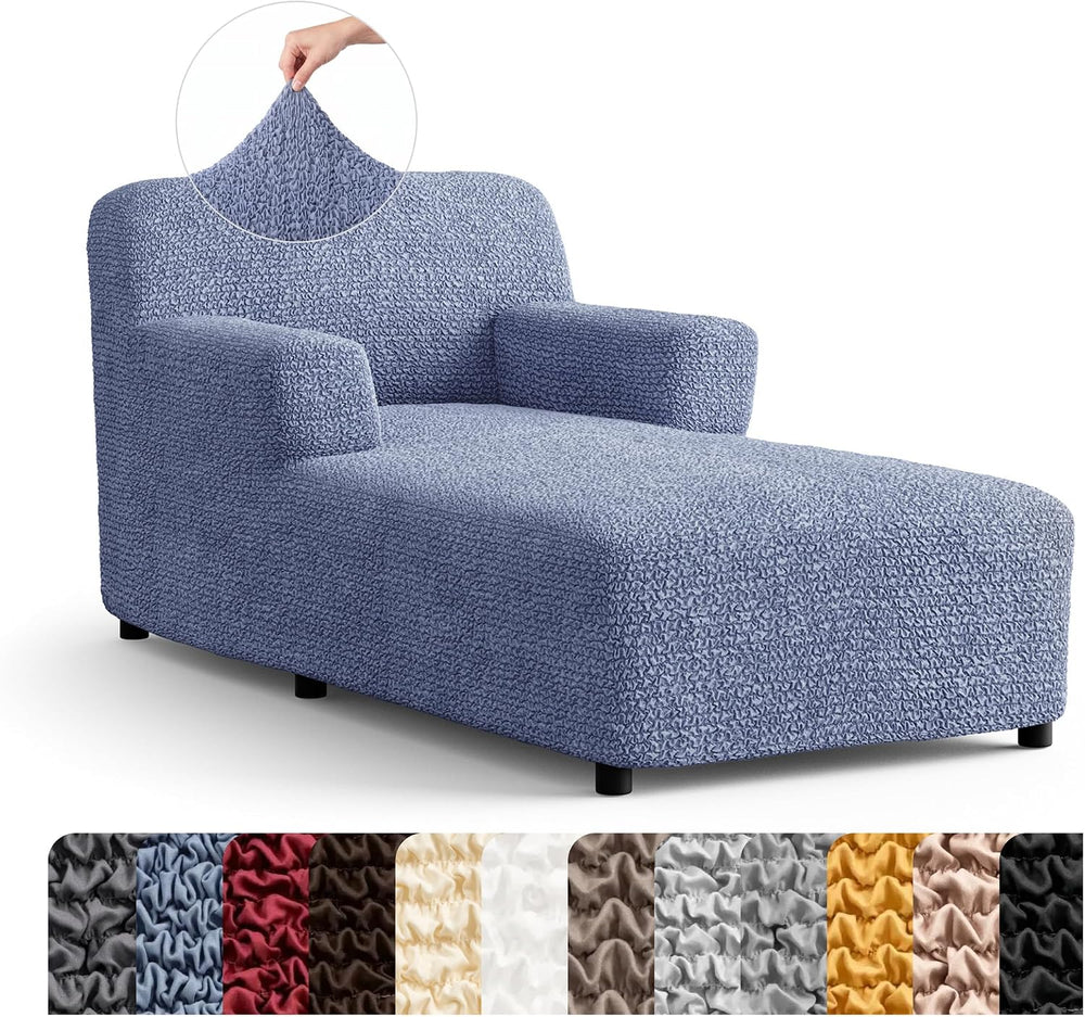 PAULATO BY GA.I.CO. Stretch Chaise Lounge Slipcover 1-Piece Non-Slip – Soft E...