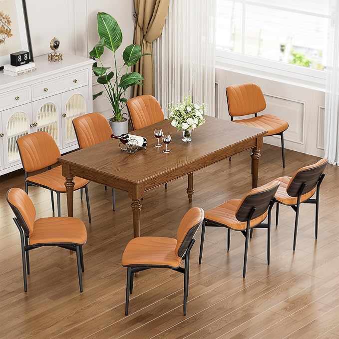 Dining Chairs Set of 2, Mid Century Modern Dining Room and Kitchen Chairs, Up...