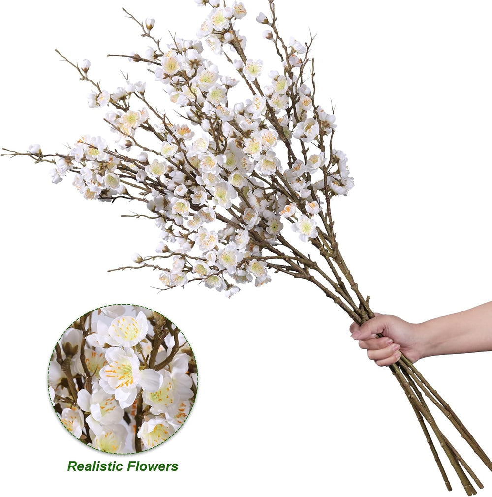 florisso 6 PCS Artificial Cherry Blossom Branches Spring Indoor Decoration, F...
