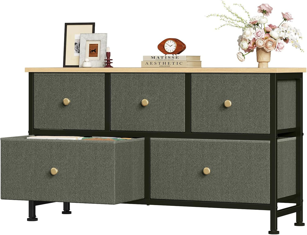 OLIXIS 5 Drawer Dresser for Bedroom, Storage Organizer Unit for Closet