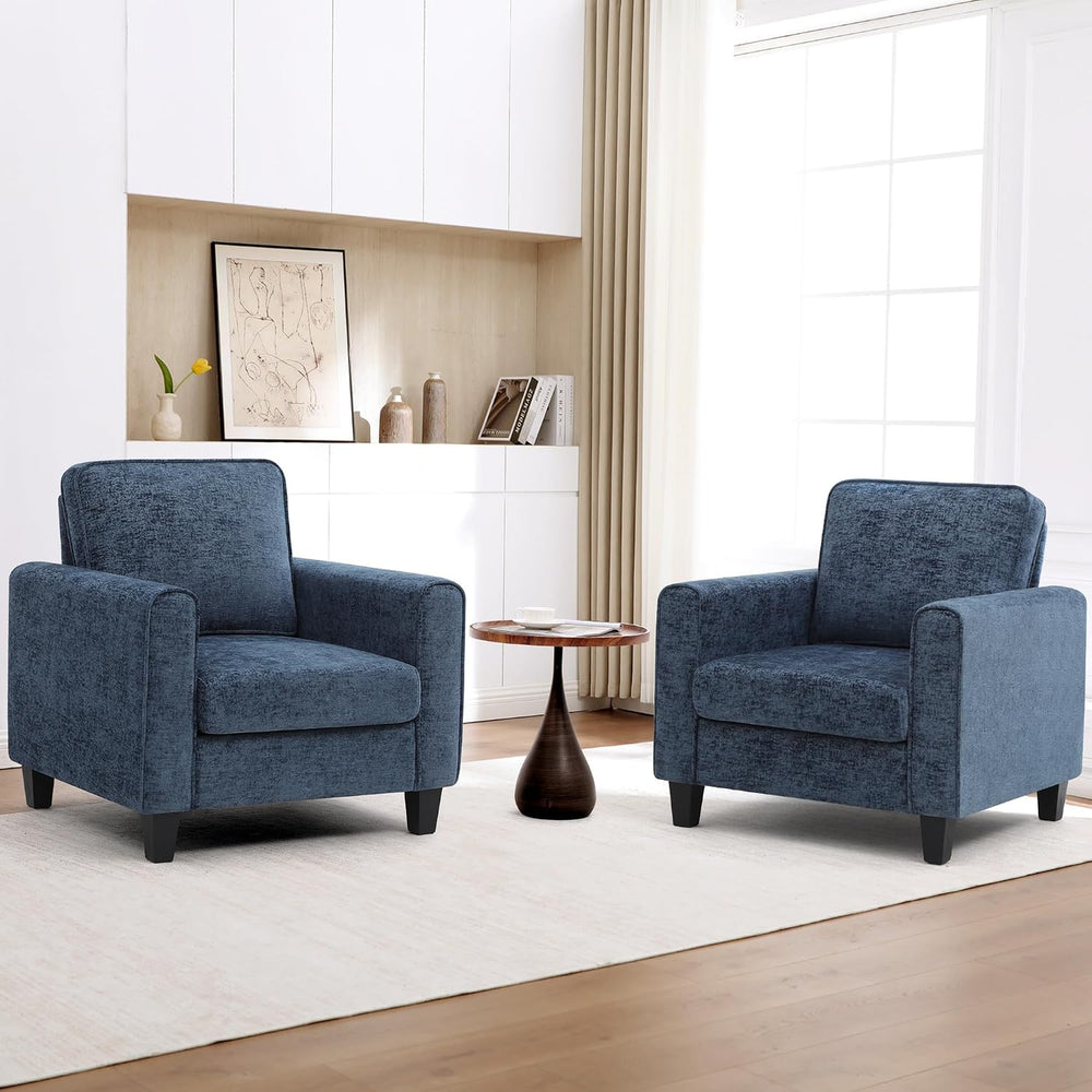 Accent Chairs Set of 2 for Living Room, Mid Century Modern Upholstered Living...