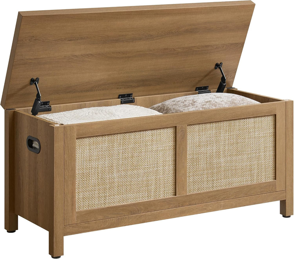 SICOTAS Rattan Storage Chest 39.4" Storage Bench for Bedroom | Boho Stor...