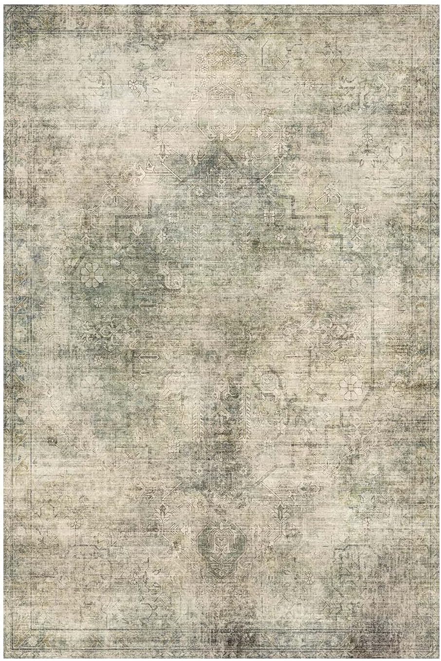 Green Rugs for Living Room Vintage Washable 6x9 Area Rug Bedroom