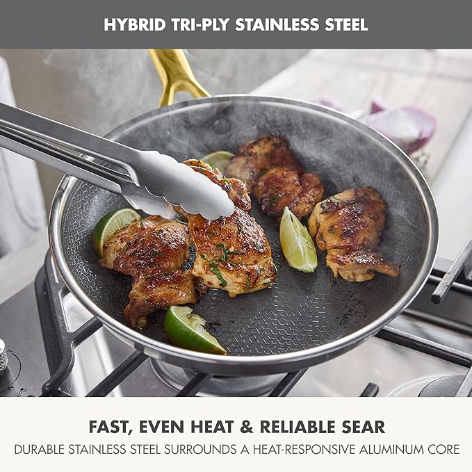 GreenPan Hybrid 10” Nonstick Stainless Steel Frying Pan Skillet, APEX Tri-Ply