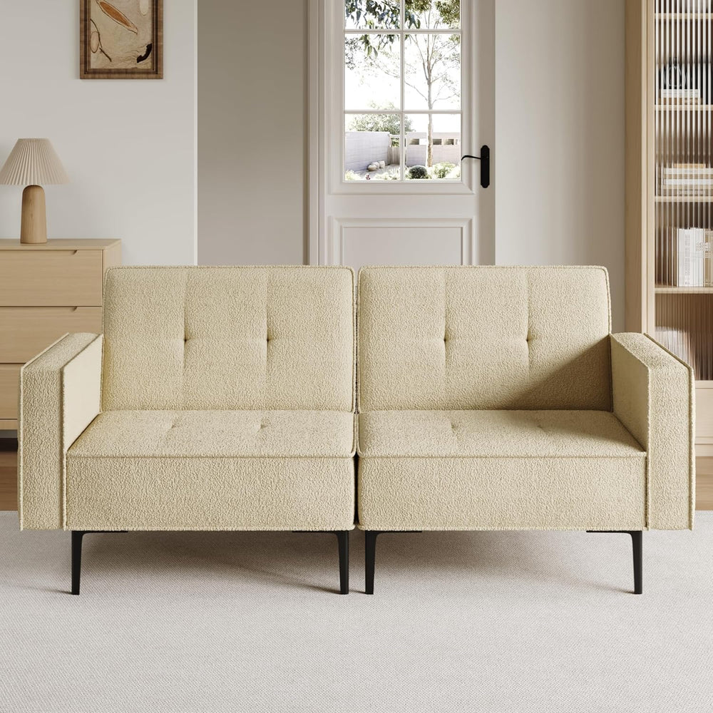 Furnify 68" W Loveseat Sofa, Modern Love Seat Couches for Living Room, U...