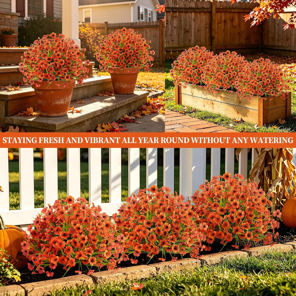 Grooy 2 Pack Artificial Fall Yellow Flower Topiary Balls for Outdoor