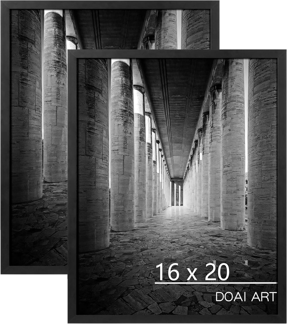 DOAI ART 16x20 Frames 2 Pack, Black 16x20 Picture Frames