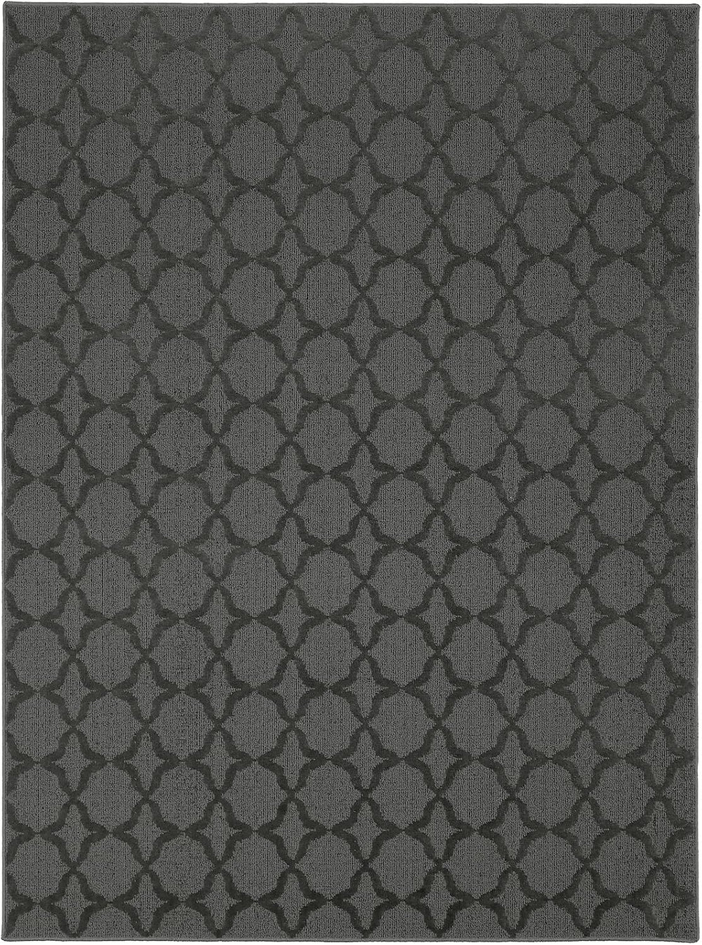 Garland Rug Sparta Non Slip Polypropylene 5 Ft. X 8 Ft. Cinder Gray Area Rug-...